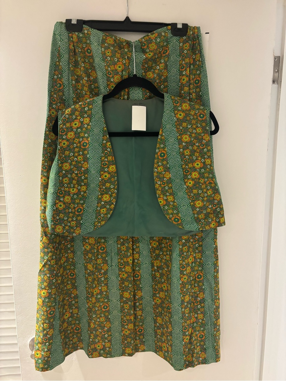 Vintage 1970s handmade skirt with Matching Vest